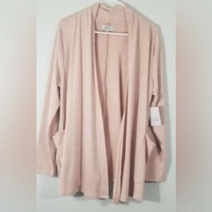 Croft & Barrow Light Pink Women's Open Front Cardigan Size M/ Medium